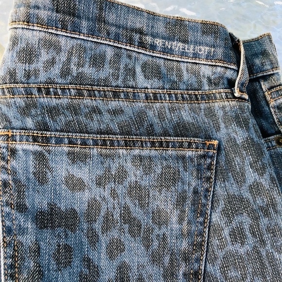 Current & Elliot size 32 jeans leopard print jeans straight skinny - Picture 5 of 15
